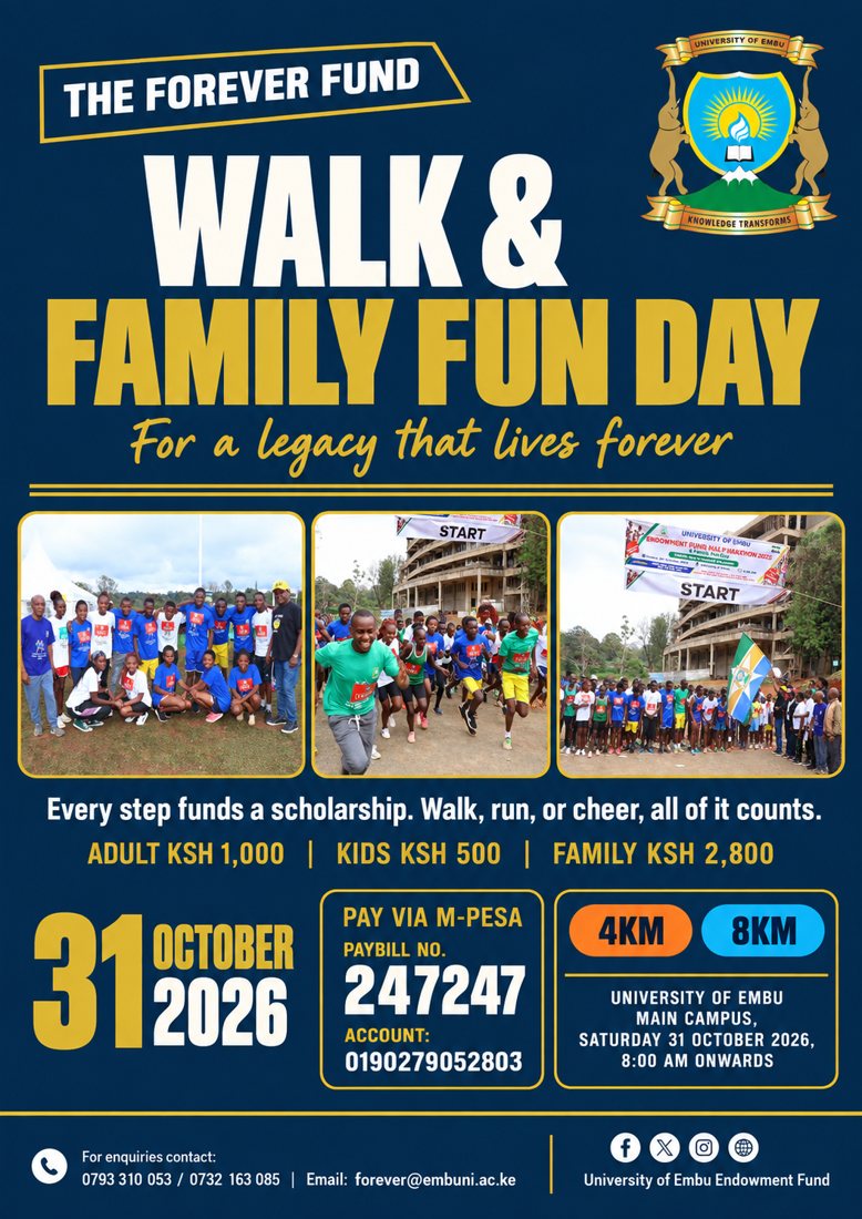 Walk and Family Fun Day poster with registration panel