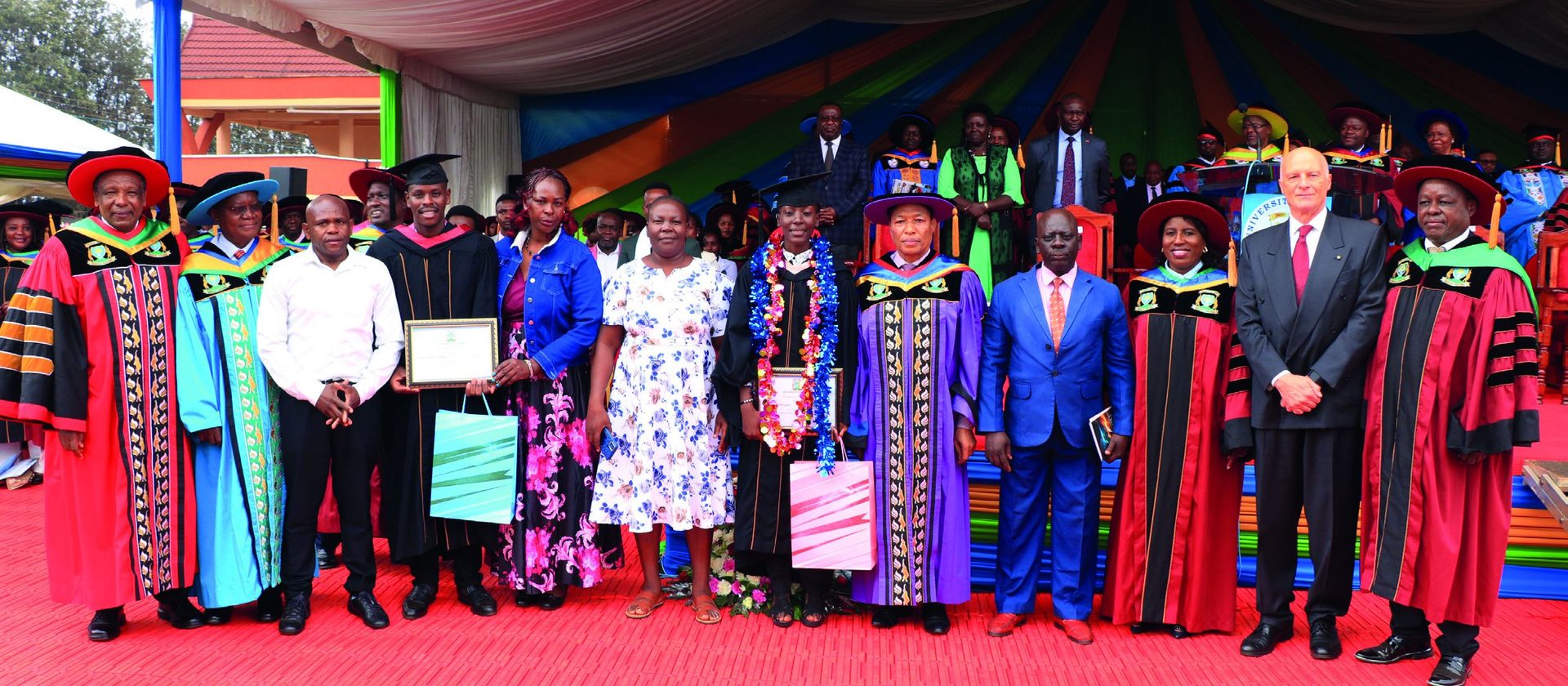 The platform party at the 10th Graduation Ceremony of the University of Embu.