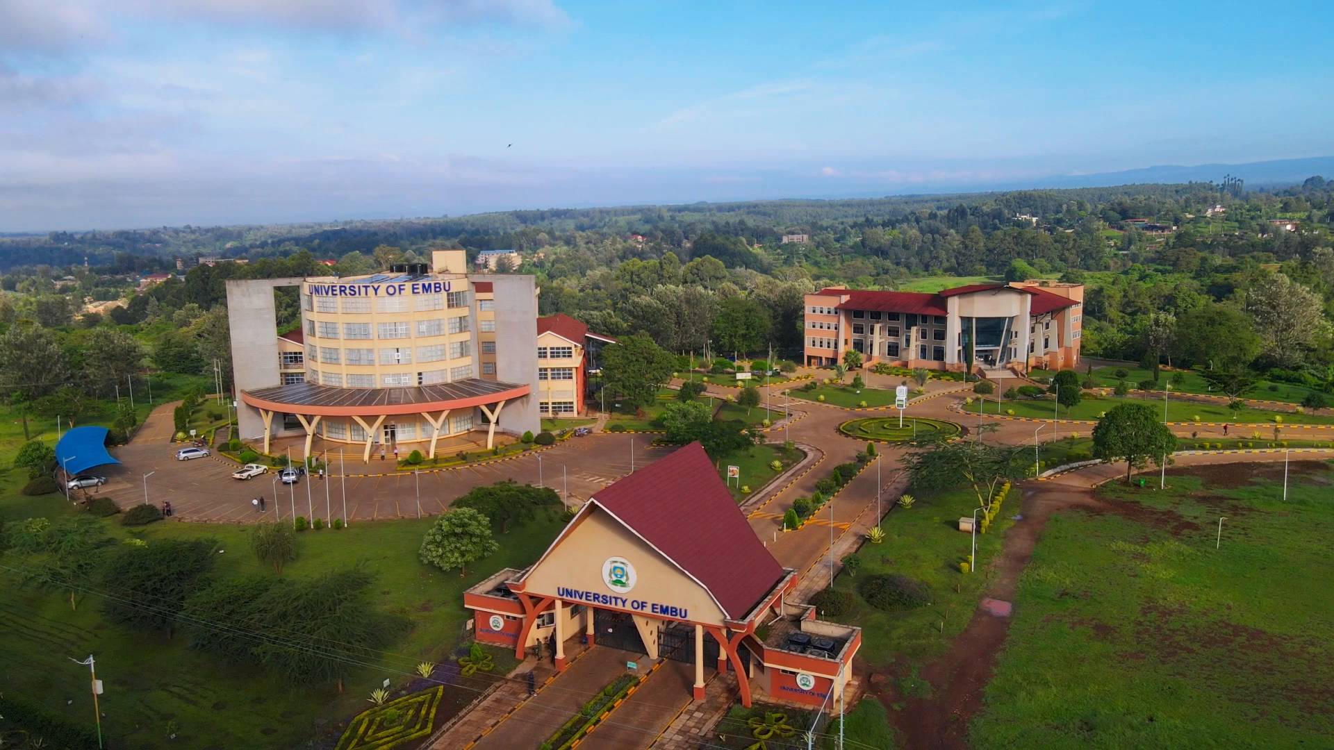 Aerial view of the University of Embu campus